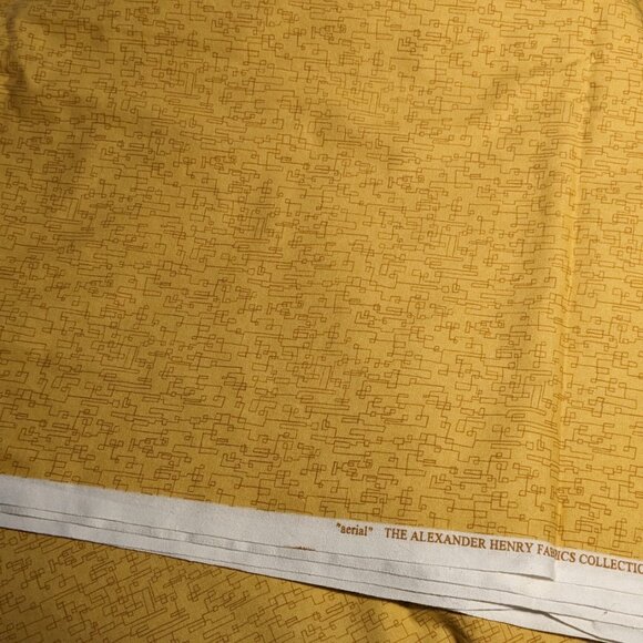Retro Geometric Yellow Quilting Cotton Alexander Henry Fabric Collection 5 Yards - Picture 5 of 5